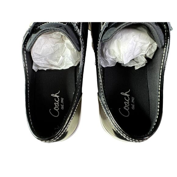 NEW Coach Brodi Black Signature Logo C Tie Up Sneakers Size 8B - Picture 8 of 13